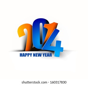 Happy new year 2014 Text Design 