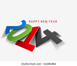 Happy new year 2014 Text Design 