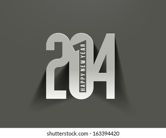 Happy new year 2014 text design.