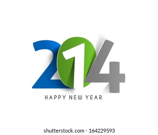 Happy New Year 2014 Text Design 