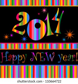 Happy new year 2014! Vector illustration