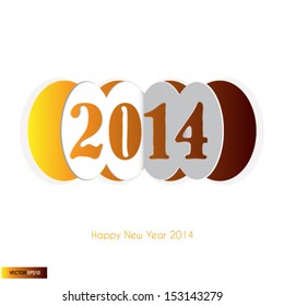 Happy New Year 2014 vector card