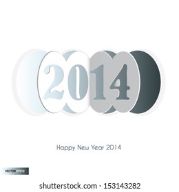 Happy New Year 2014 vector card