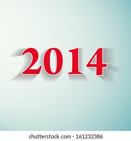 Happy new Year 2014. Vector abstract illustration.