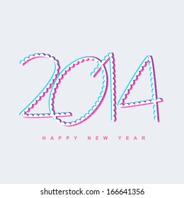 happy new year 2014 vector design
