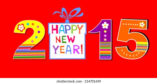 Happy new year 2014! Vector Illustration 