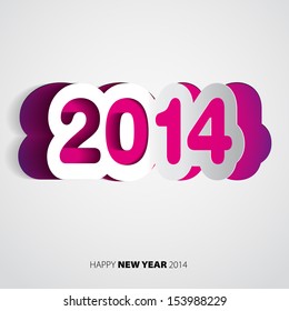 Happy New Year 2014 velvet vector card