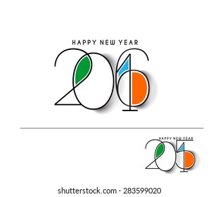 Happy new year 2015 and 2016 Text Design 