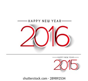 Happy new year 2015 and 2016 Text Design