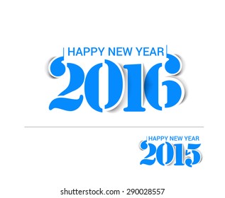 Happy new year 2015 and 2016 Text Design