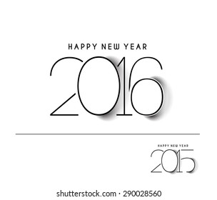 Happy new year 2015 and 2016 Text Design