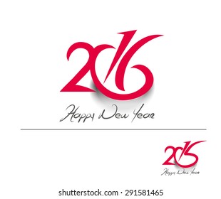 Happy new year 2015 and 2016 Text Design