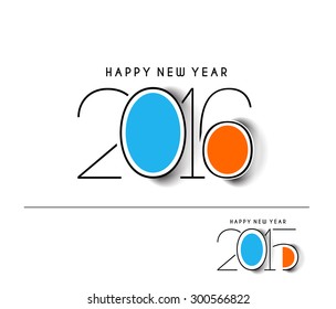 Happy new year 2015 and 2016 Text Design