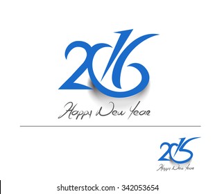Happy new year 2015 and 2016 Text Design