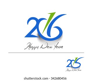 Happy new year 2015 and 2016 Text Design