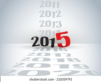 Happy new year 2015... 3D Creative Design Vector Illustration for greeting card and background...