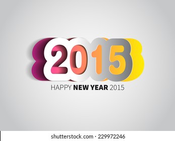 Happy New Year 2015 card, vector background