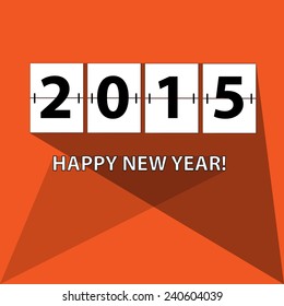 Happy new year 2015 card. Vector.
