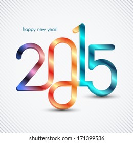 Happy new year 2015 celebration illustration with abstract infinity symbol