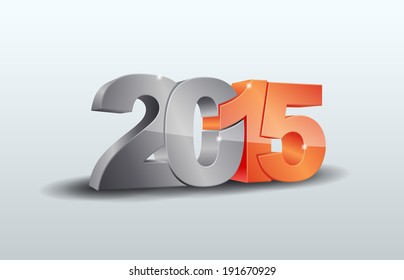 Happy new year 2015 celebration greeting card design. (EPS10 Vector)