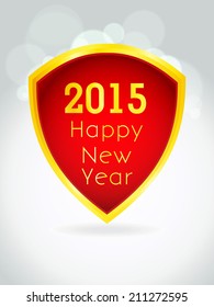 Happy New Year 2015 celebration concept. Creative greeting card design