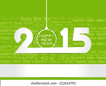 Happy new year 2015 celebration background  with Christmas bauble