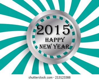 Happy new year 2015 celebration metal background