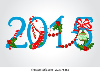 Happy New Year 2015 celebration background. Vector Version. 