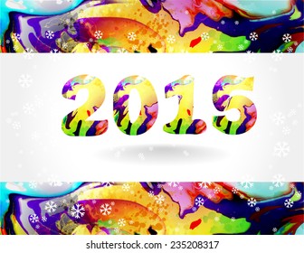 Happy new year 2015 celebration background. Vector illustration, EPS10. 