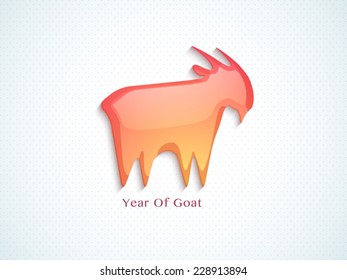 Happy New Year 2015 celebrations greeting with goat, Year of the goat concept.