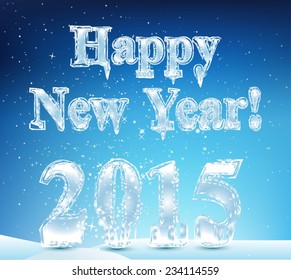 Happy New Year 2015 Christmas. Vector infographics icon.