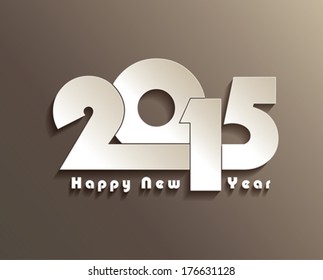 Happy new year 2015 creative greeting card design