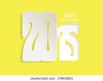 Happy new year 2015 creative greeting card design