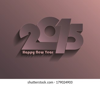 Happy new year 2015 creative greeting card design