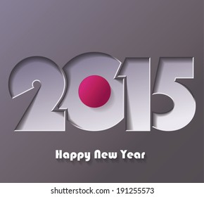 Happy new year 2015 creative greeting card design