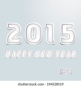 Happy new year 2015 creative greeting card design / Year 2015 vector design element. 