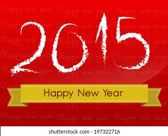 Happy new year 2015 creative greeting card design 
