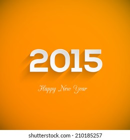 Happy new year 2015 creative greeting card design. Typographical Vector Background. Easy paste to any background. 