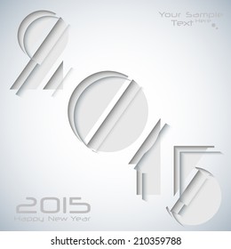 Happy new year 2015 Creative Design Vector Illustration for greeting card and background...