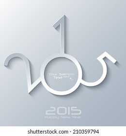 Happy new year 2015 Creative Design Vector Illustration for greeting card and background...