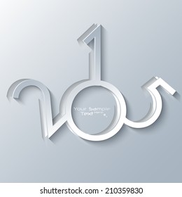 Happy new year 2015 Creative Design Vector Illustration for greeting card and background...