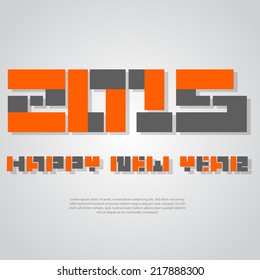 Happy New Year 2015 creative design. 
