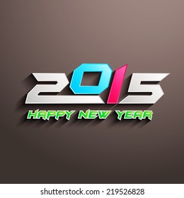 Happy new year 2015 creative greeting card design / Year 2015 vector design element. 