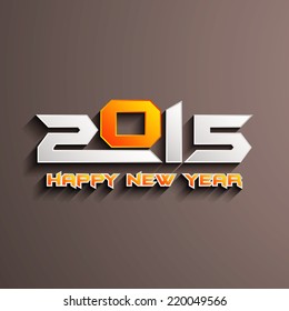 Happy new year 2015 creative greeting card design / Year 2015 vector design element. 