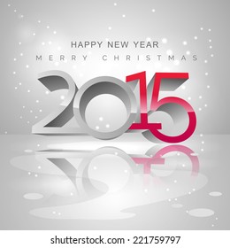 Happy new year 2015 creative greeting card design