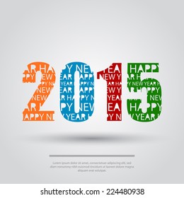 Happy New Year 2015 Creative Design. 