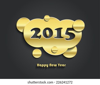 Happy new year 2015 creative card design