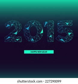 Happy new year 2015 creative concept design