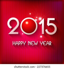 Happy new year 2015 creative greeting card design / Year 2015 vector design element. 
