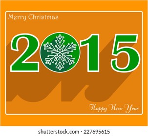 Happy new year 2015 creative greeting card design